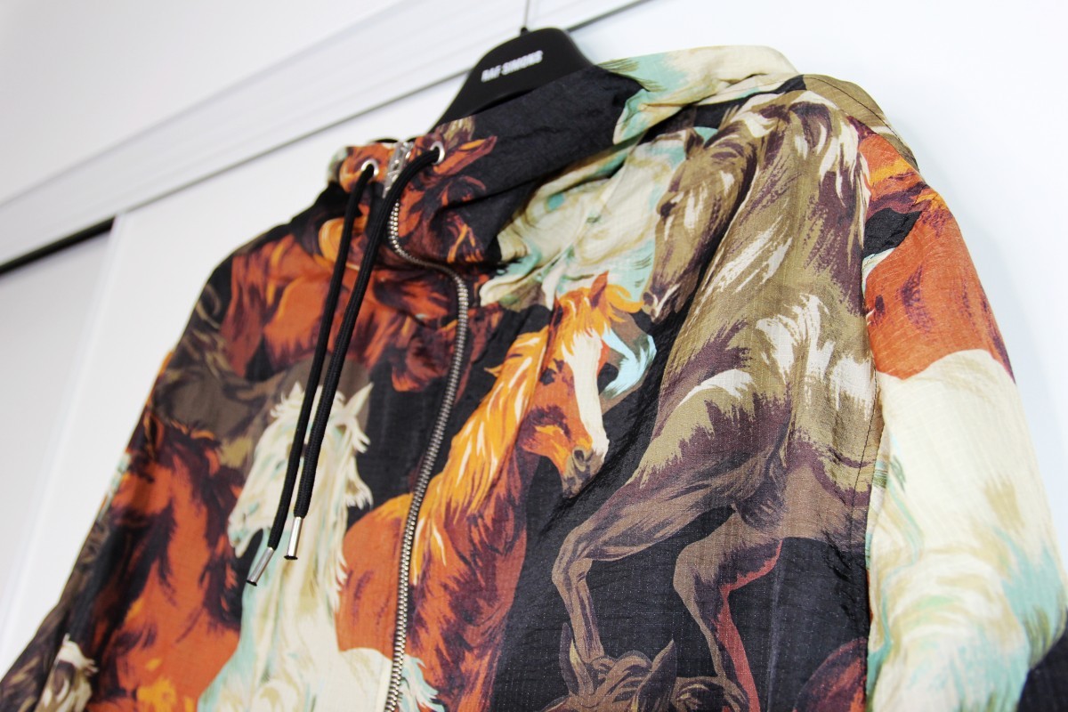 KENZO BNWT AW20 KENZO HORSE PRINT HALF-ZIP JACKET L | calif 