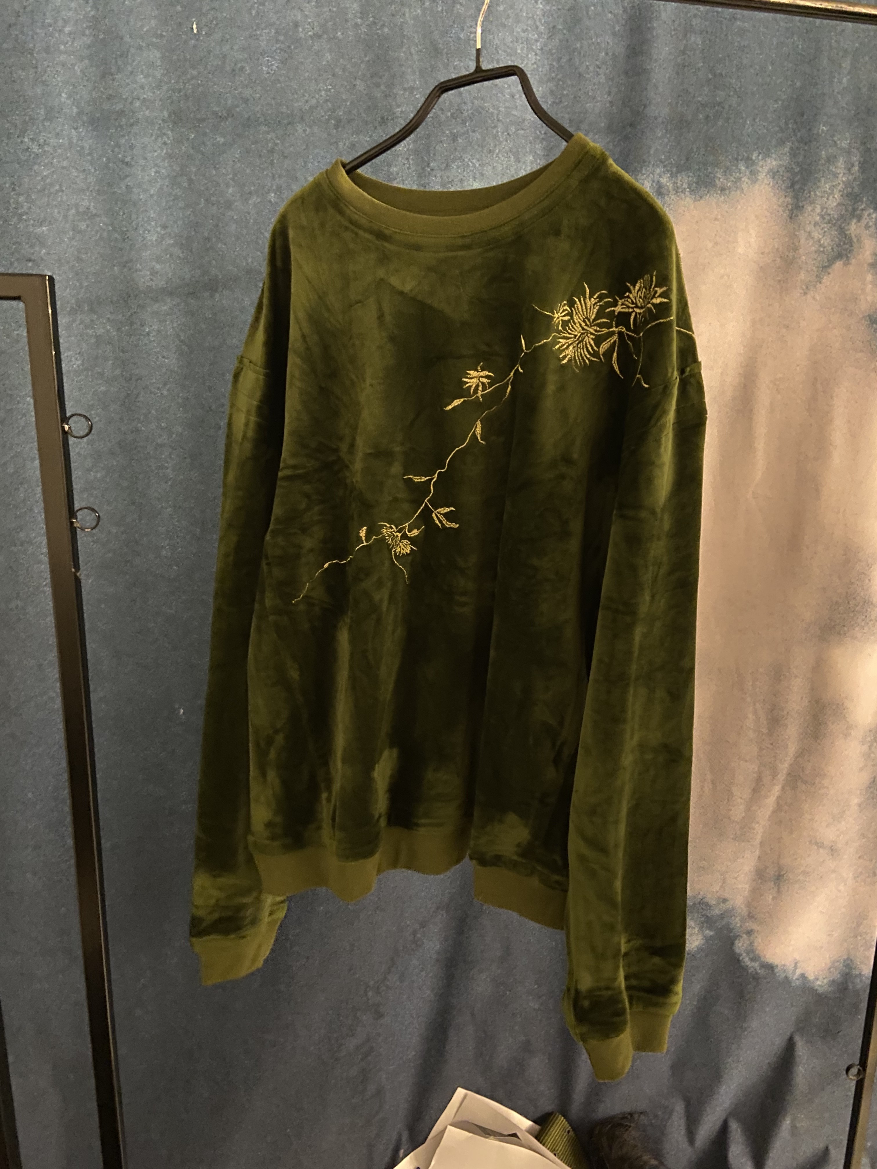 Haider Ackermann FW18 Velvet Green Sweater seniorniceclothes