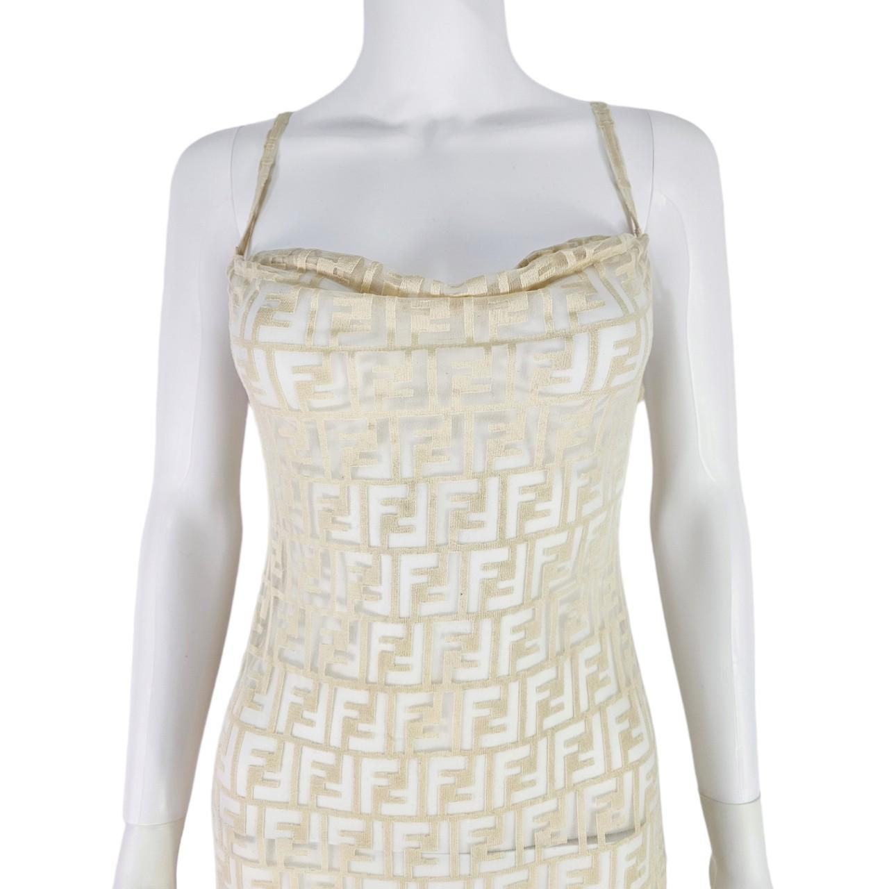 FENDI Fendi Women's White and Cream Dress | poshbar | REVERSIBLE