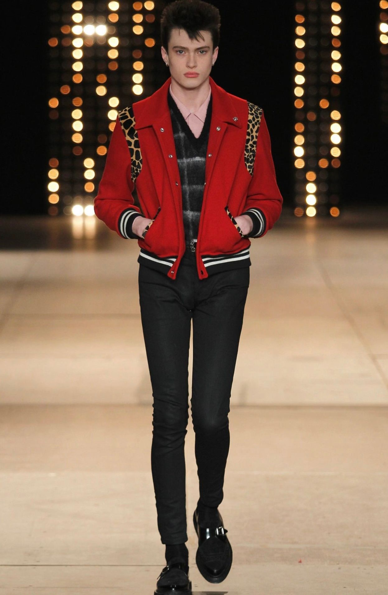 Clothing Ysl Teddy Jacket Red Teddy Saint Laurent Saint Laurent