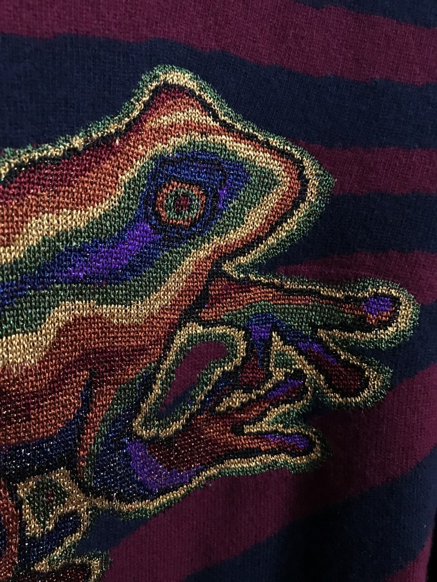 Paul Smith Wavy Stripe Psychedelic Frog Wool Dreamer Knit Sweater FW18 closetcapital REVERSIBLE