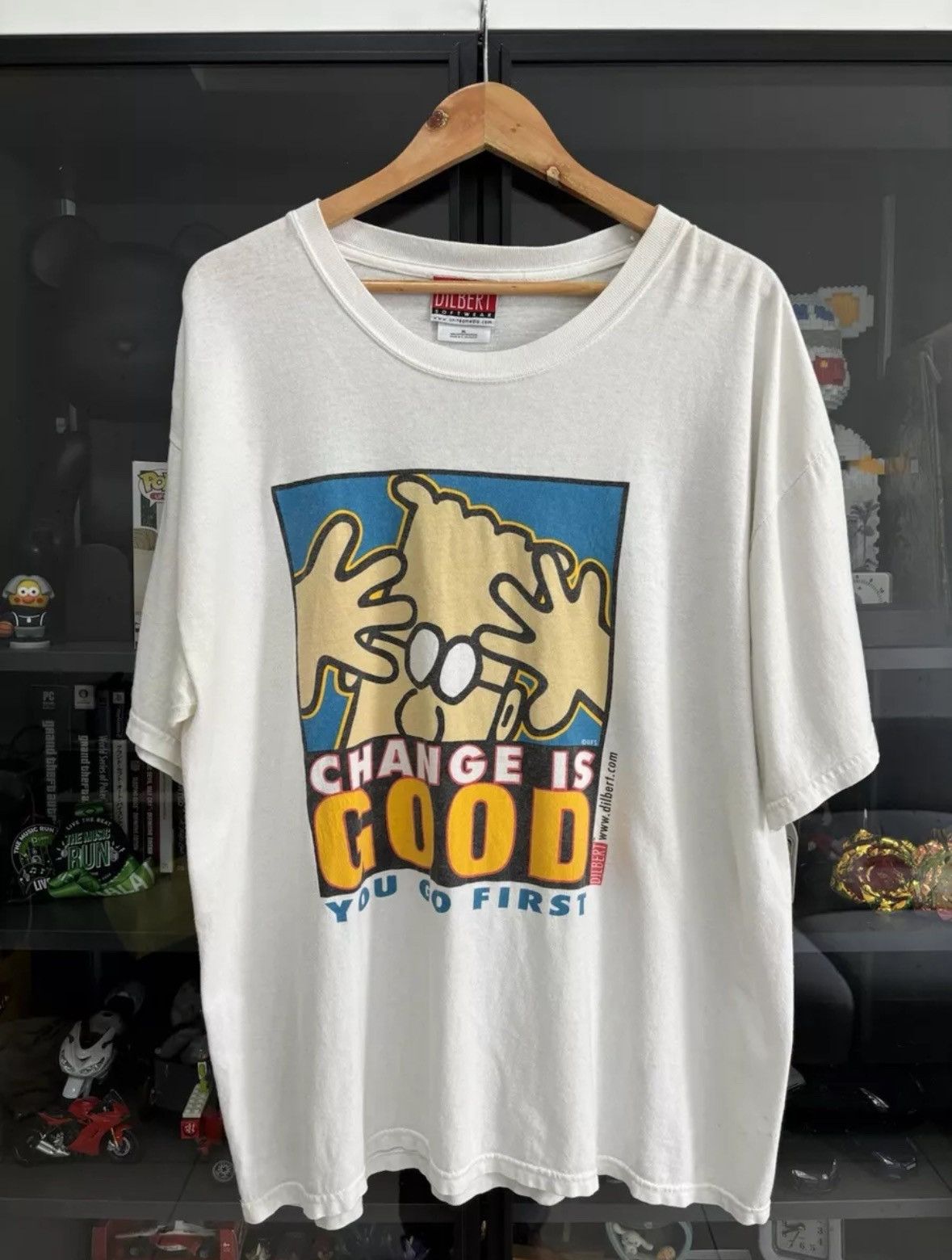 Vintage 1990s Dilbert Change Is Good You Go online First Shirt