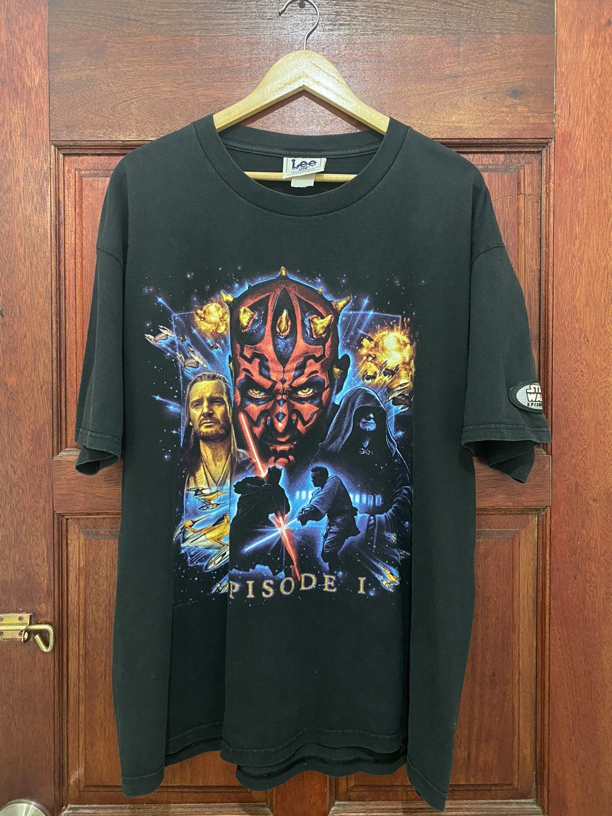 Vintage 90s Darth Maul Star Wars Movie t top shirt