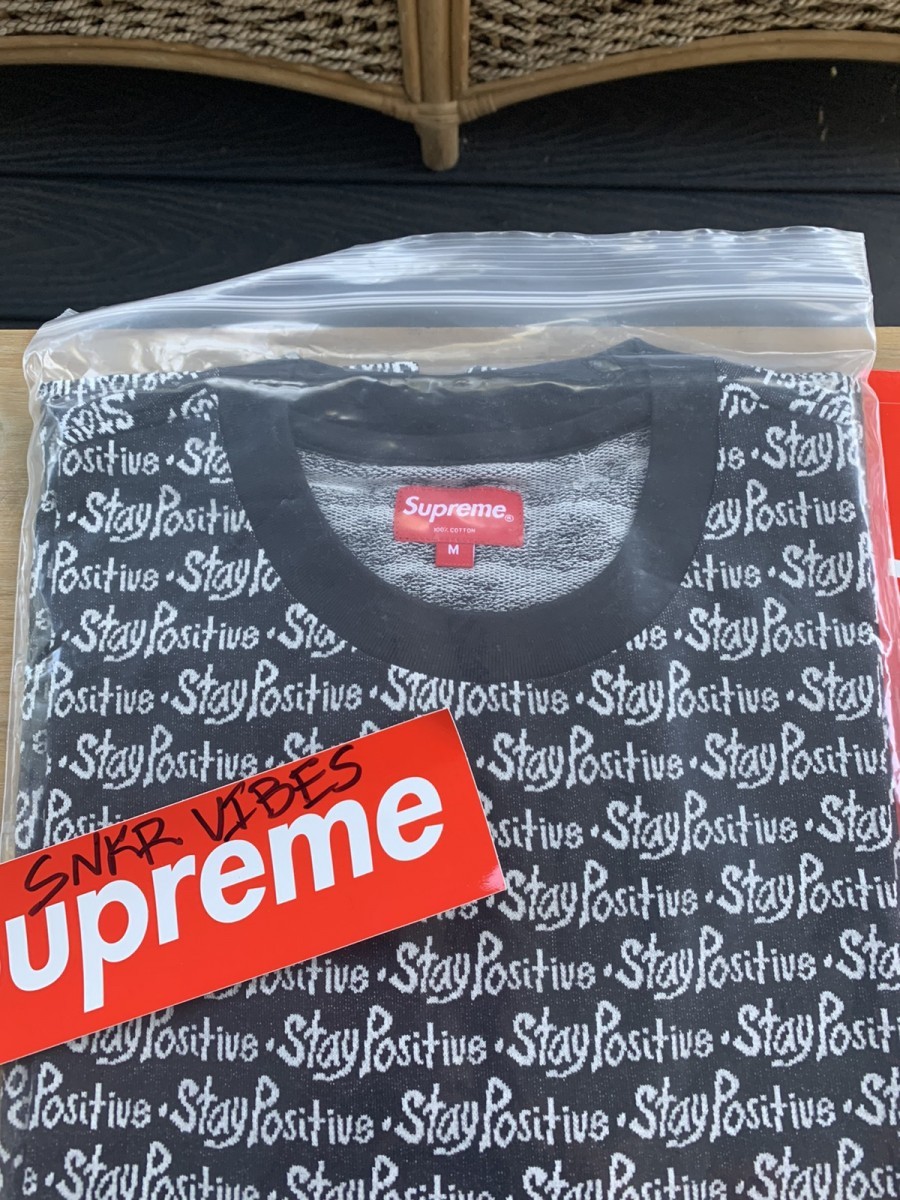 Supreme Stay Positive Jacquard S/S Top: Black- Medium (FW20