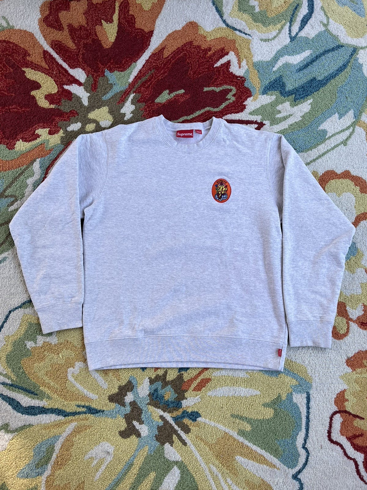 Supreme Supreme Ganesh Crewneck SS18 Ash Grey | kchype | REVERSIBLE 