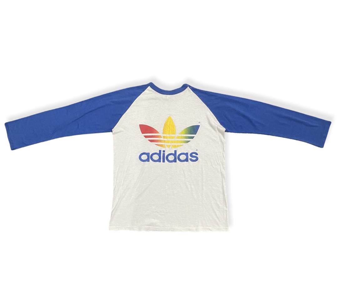 adidas Rare Vtg 70s Adidas Rainbow Adicolor Trefoil Raglan Jersey fashionpolicecoltd REVERSIBLE