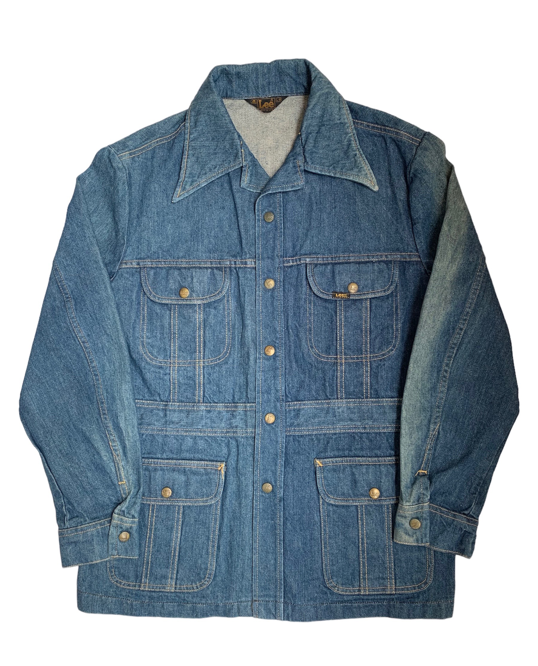 Other Designers Vintage 70//80s Lee Safari Denim Jacket Made in