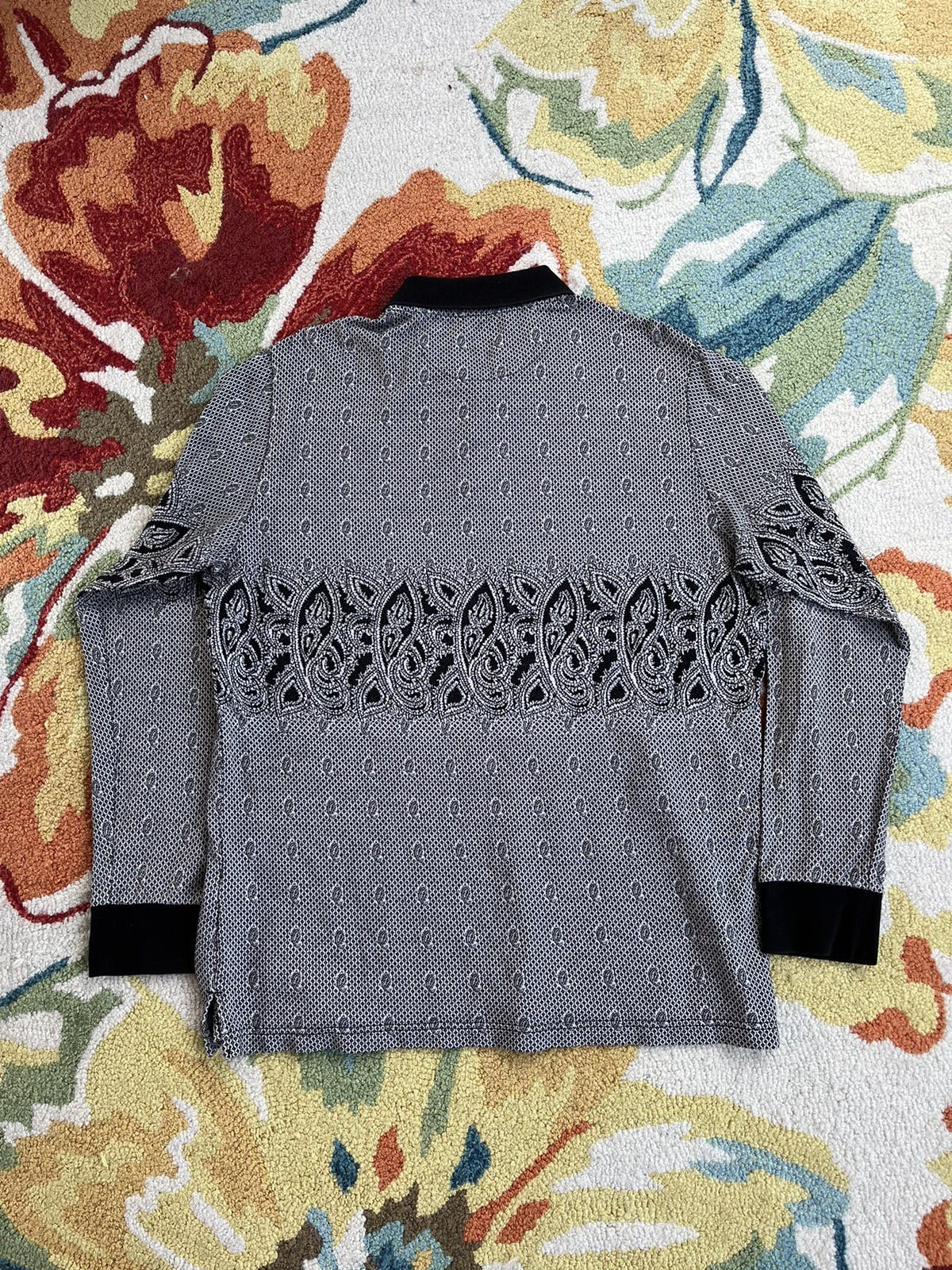 Supreme Supreme Paisley L/S Polo FW16 Black | kchype
