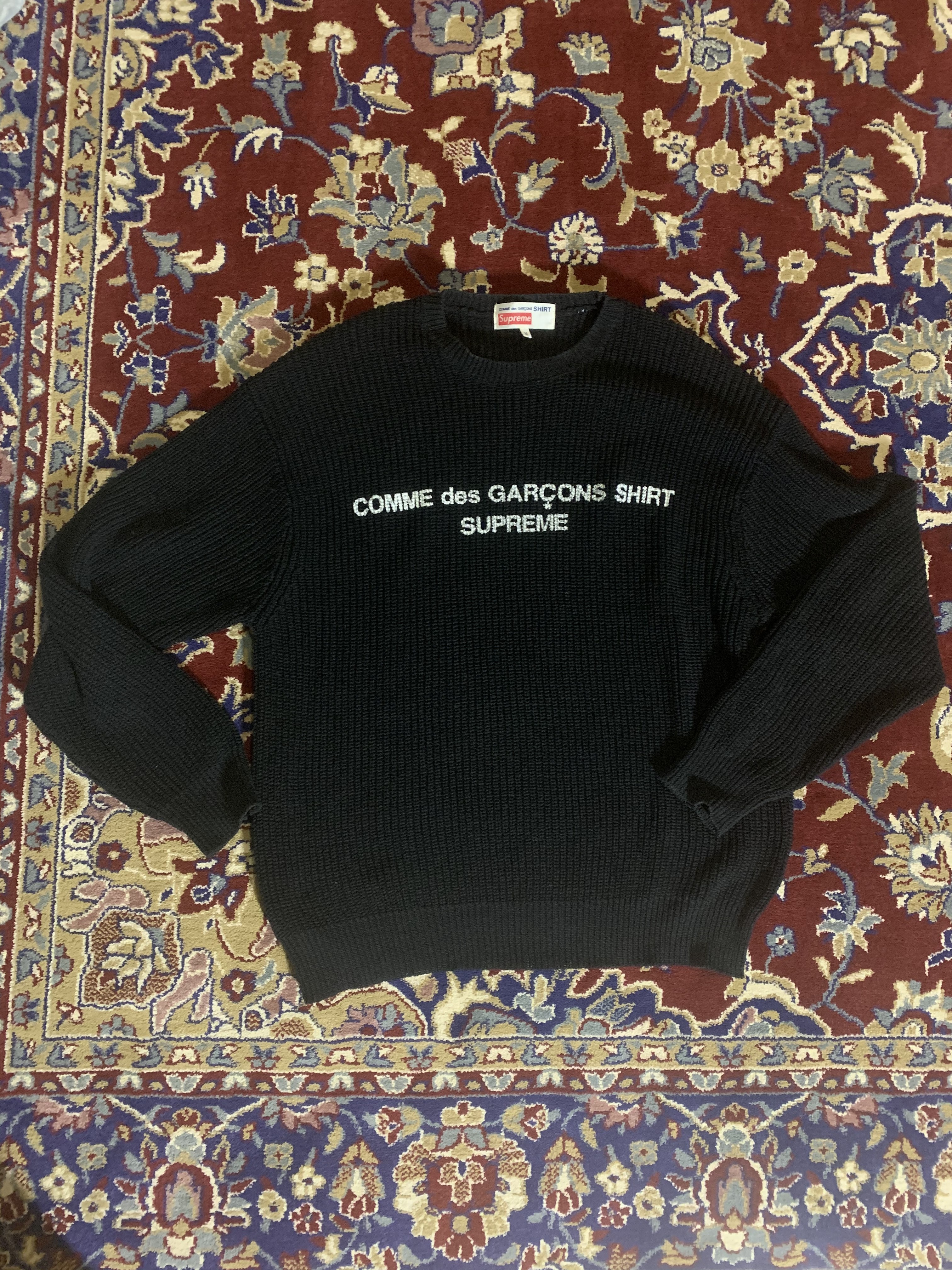 Supreme Supreme Comme des Garcons Sweater Black jaros.s.sj REVERSIBLE