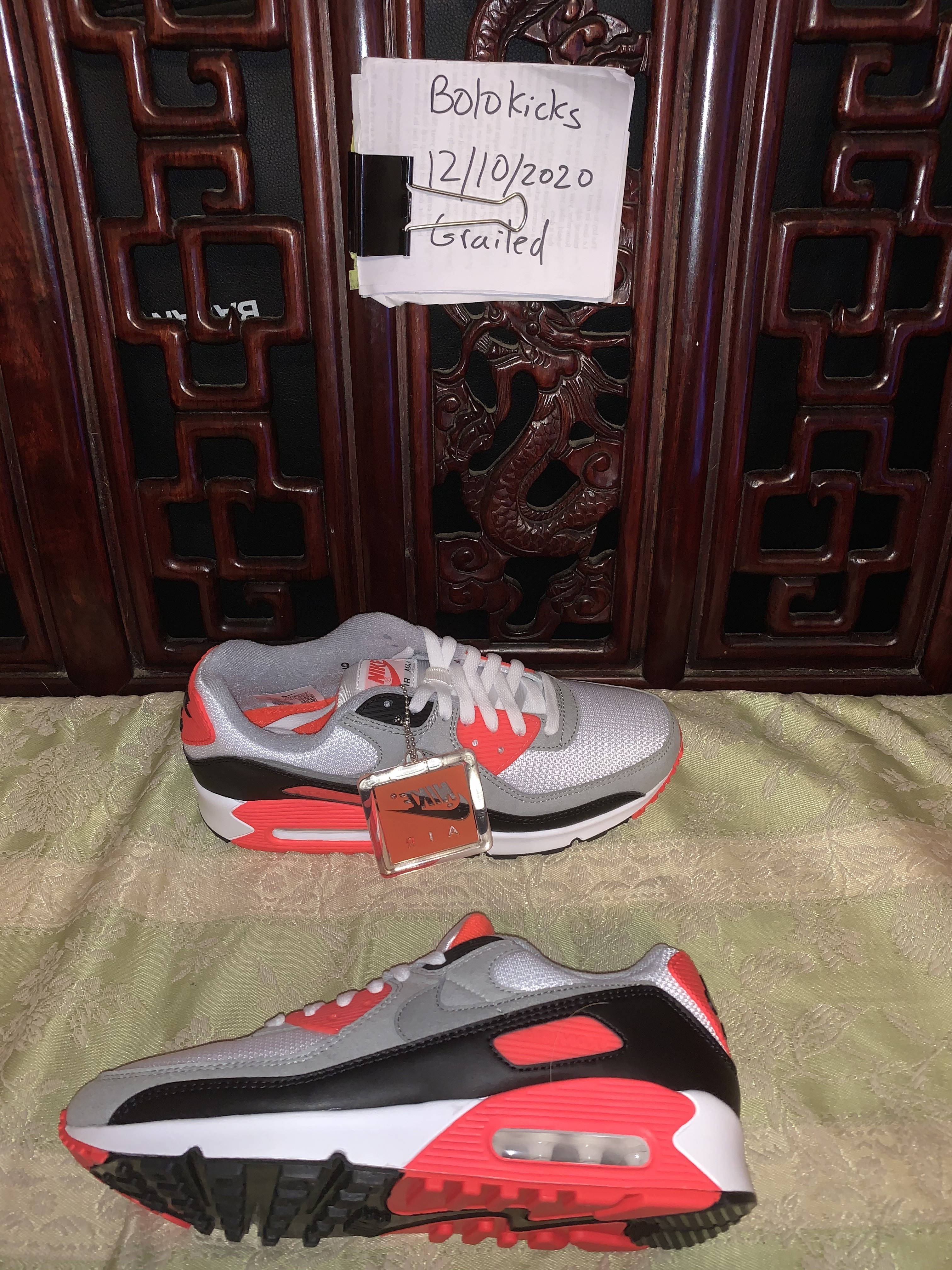 Nike Air Max 90 Infrared (2020) sz bolokicks REVERSIBLE