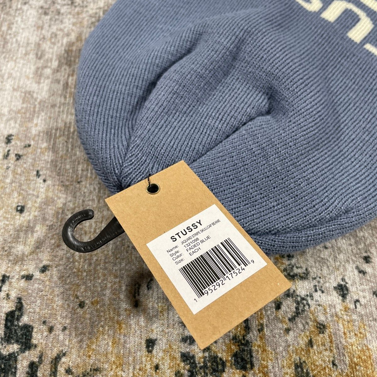 Stüssy 2 LINE STUSSY BEANIE STRIPE - FADED BLUE | hlnstuff | REVERSIBLE