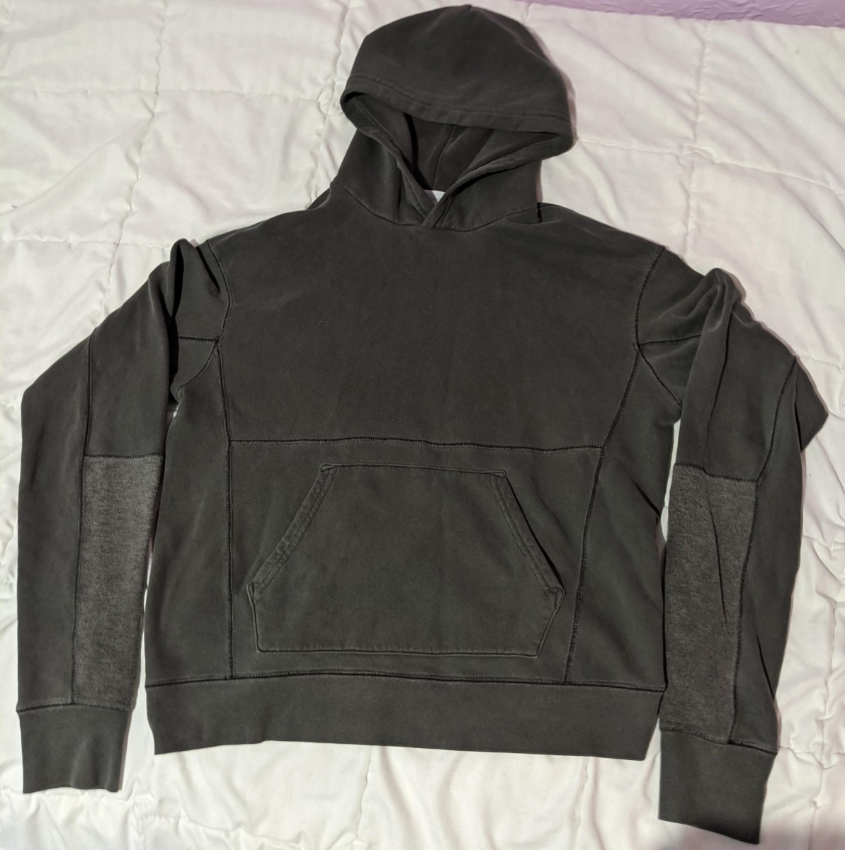 John Elliott Loose Stitch Beach Hoodie Black azlanhx REVERSIBLE
