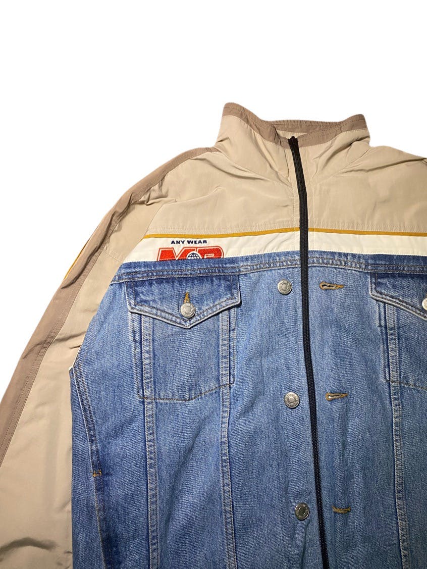 Martine Rose Hybrid denim track jacket materialism REVERSIBLE