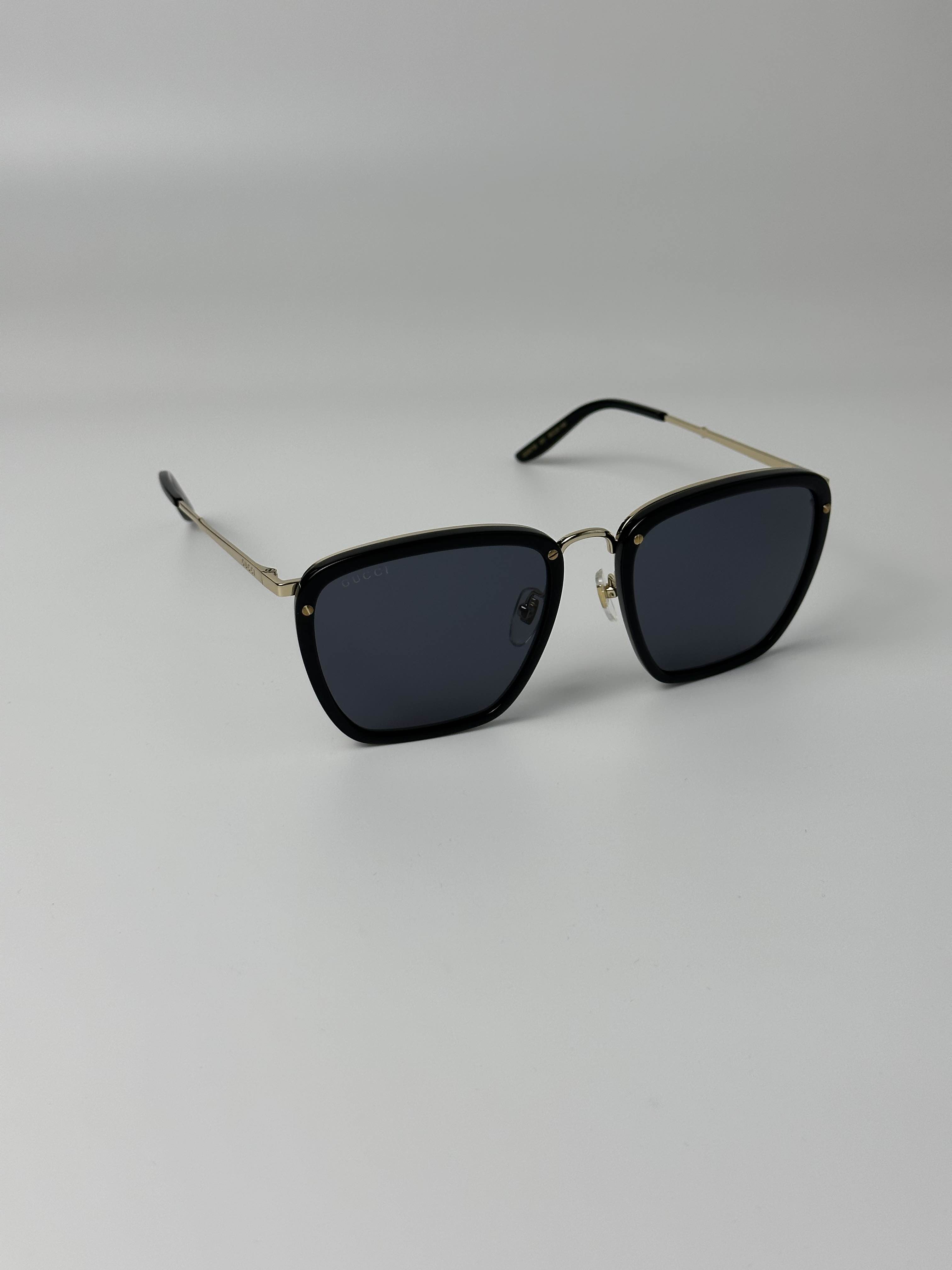 GUCCI BRAND NEW GUCCI GG0673S 001 Black Gold Grey Sunglasses 