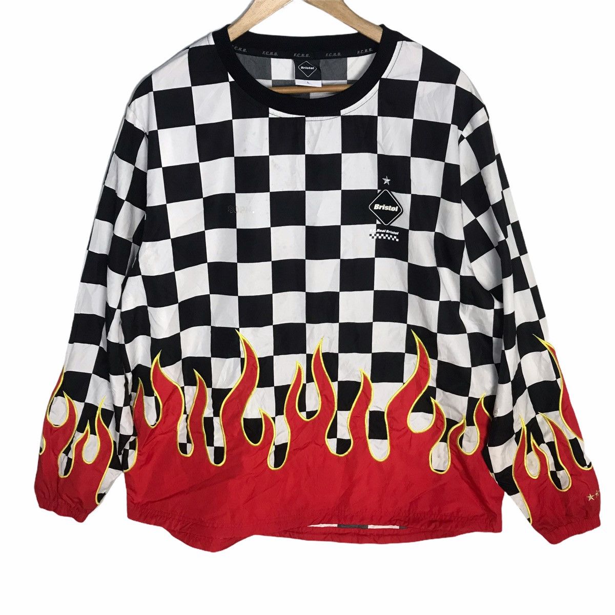 SOPHNET. F.c real bristol checker flame piste large size | ststore |  REVERSIBLE