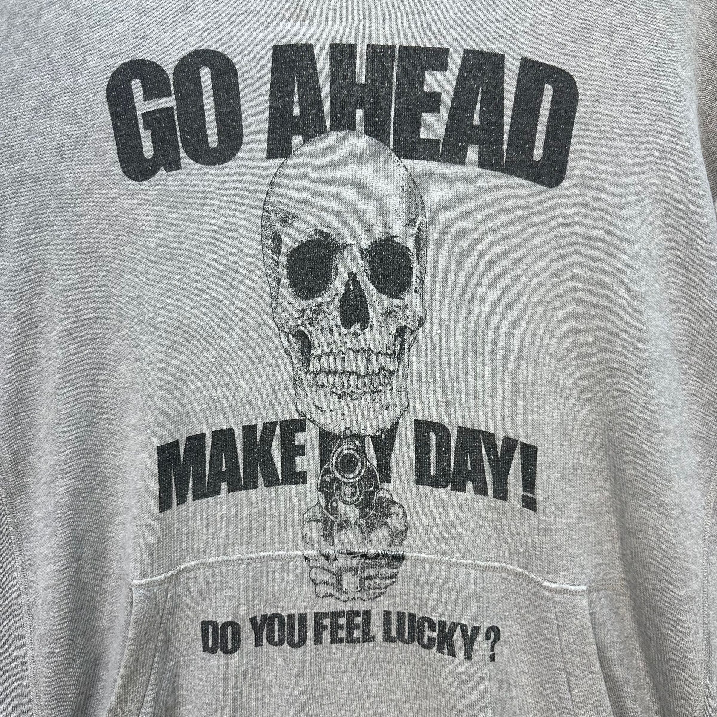 Hysteric Glamour TRASHED HG GO AHEAD MAKE MY DAY! PULLOVER