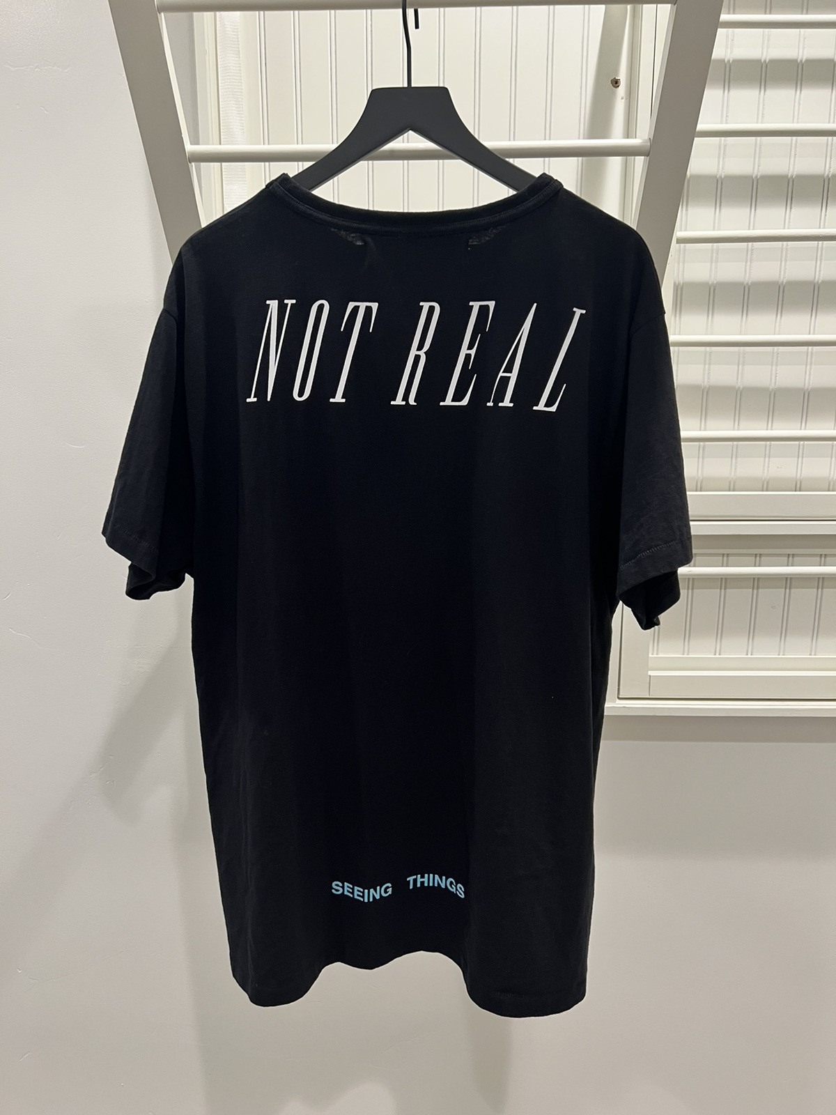 Off white not real tee hotsell