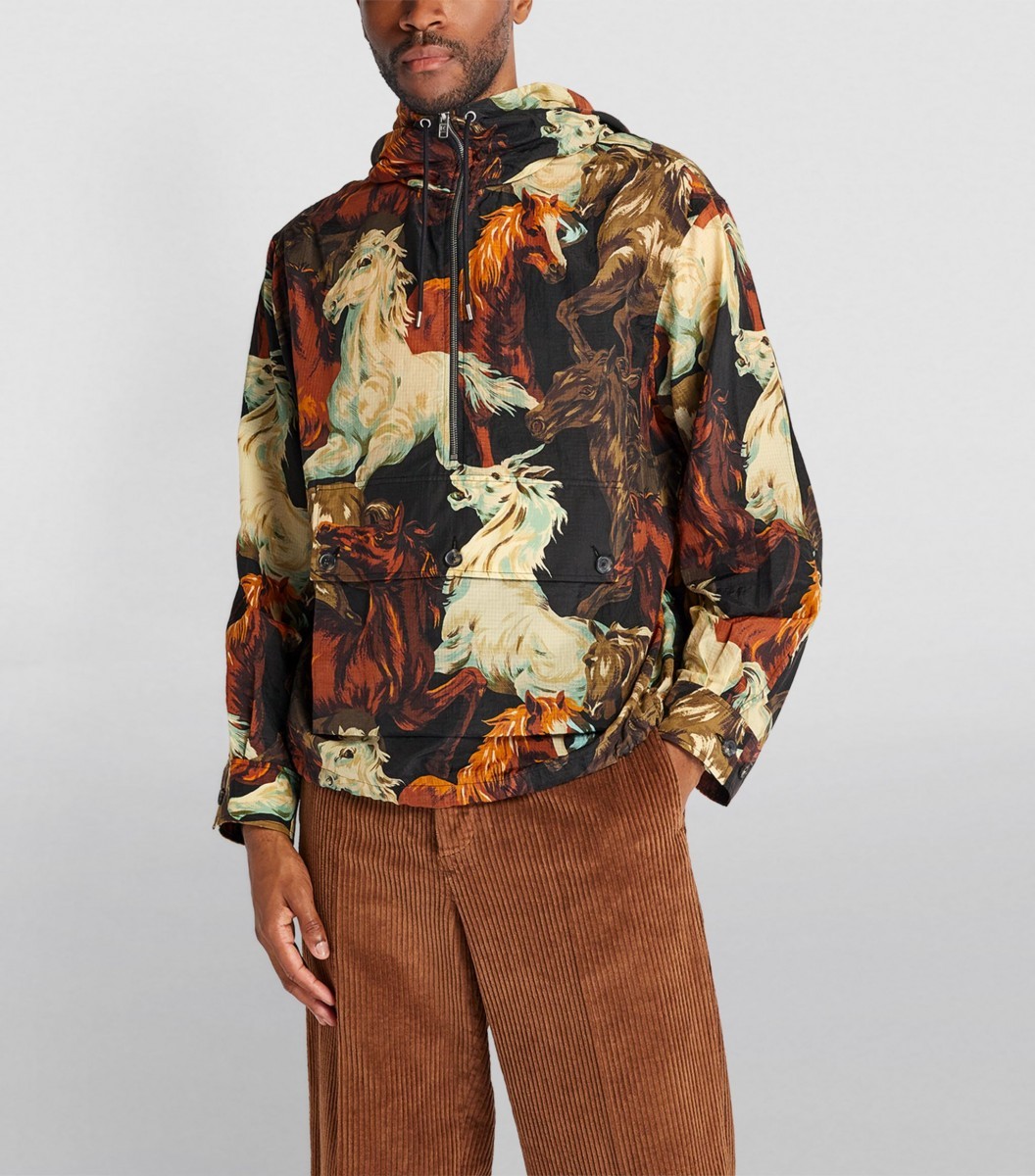 KENZO BNWT AW20 KENZO HORSE PRINT HALF-ZIP JACKET L | calif