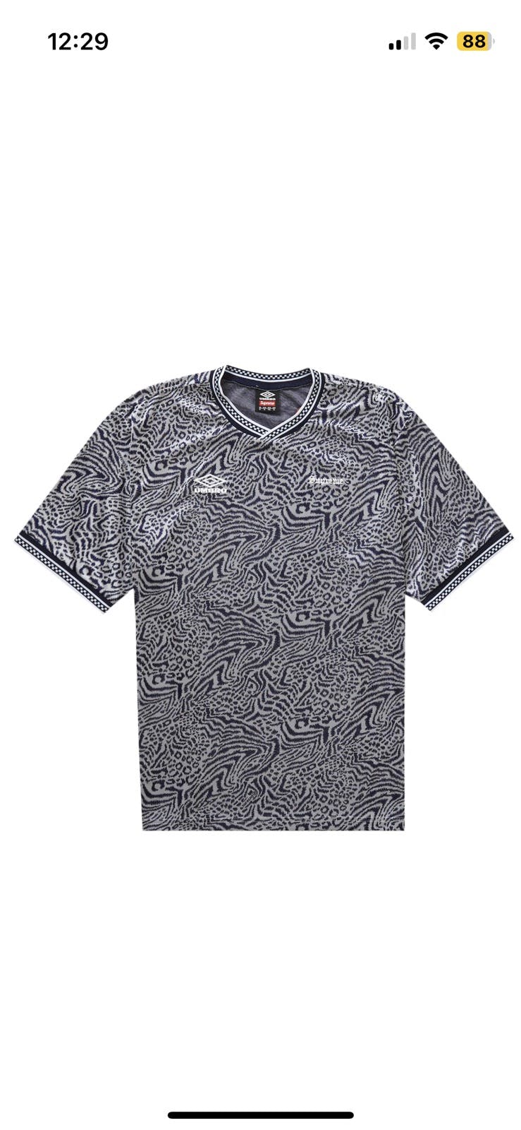 トップス 23SS Supreme Umbro Jacquard Animal Print Supreme Umbro Jacquard Animal Print Soccer Jersey (SS23) - $98