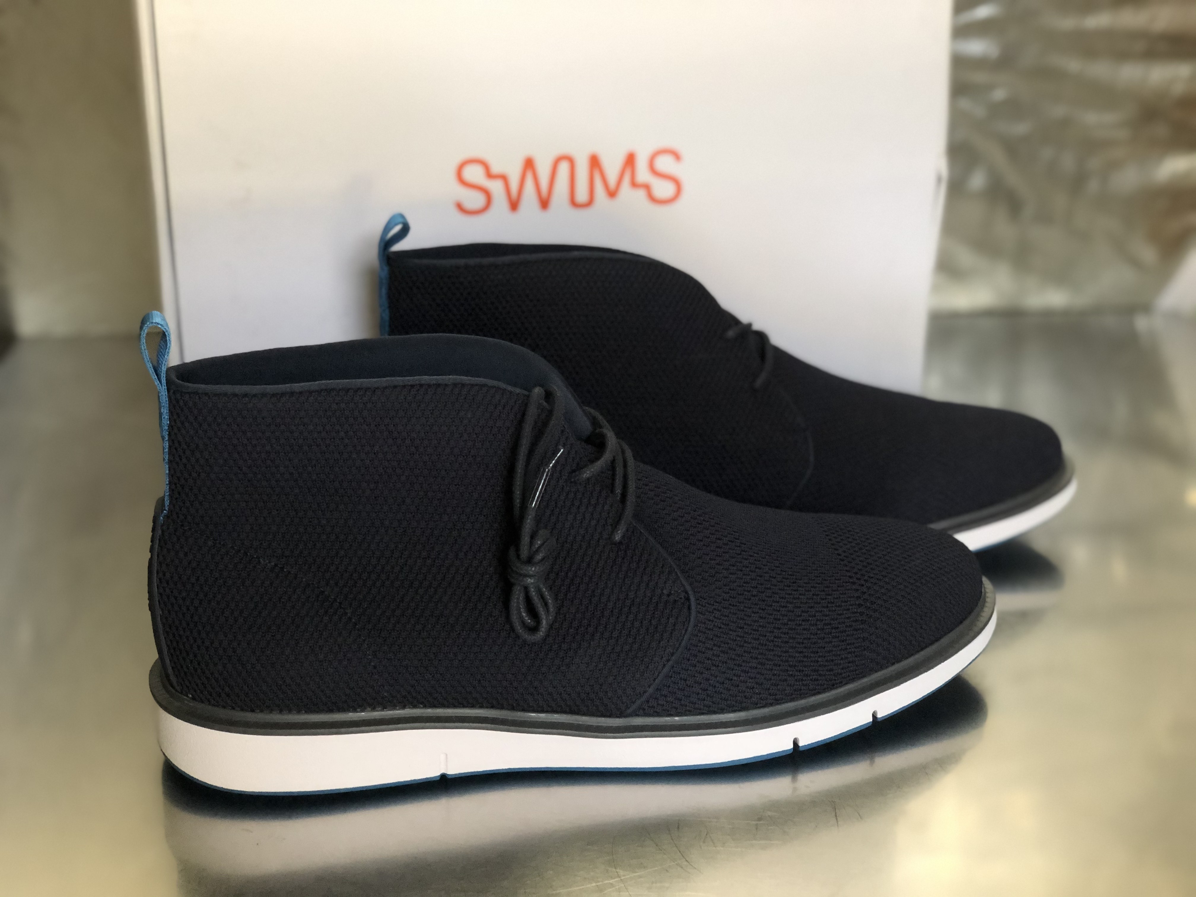SWIMS Knit Chukka Boot Swims - Motion Navy & Seaport Blue Knit Chukka Boot main image 2