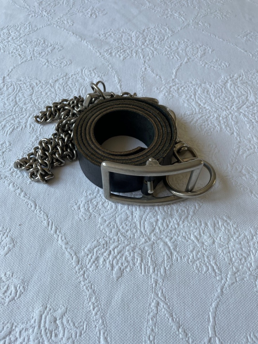 Comme Des Garçons CDGH+ AW06 Cowhide Chain Belt jlopzzg REVERSIBLE