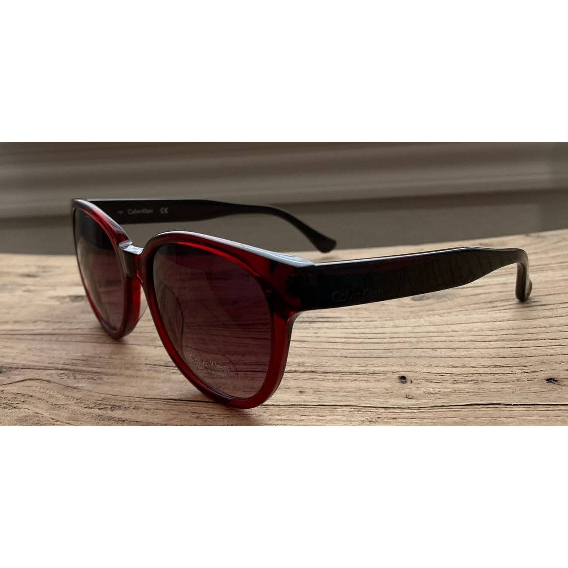 Other Designers Calvin Klein Wine Red CK4289s5519607 Round Sunglasses  55-19 | ivastellah | REVERSIBLE