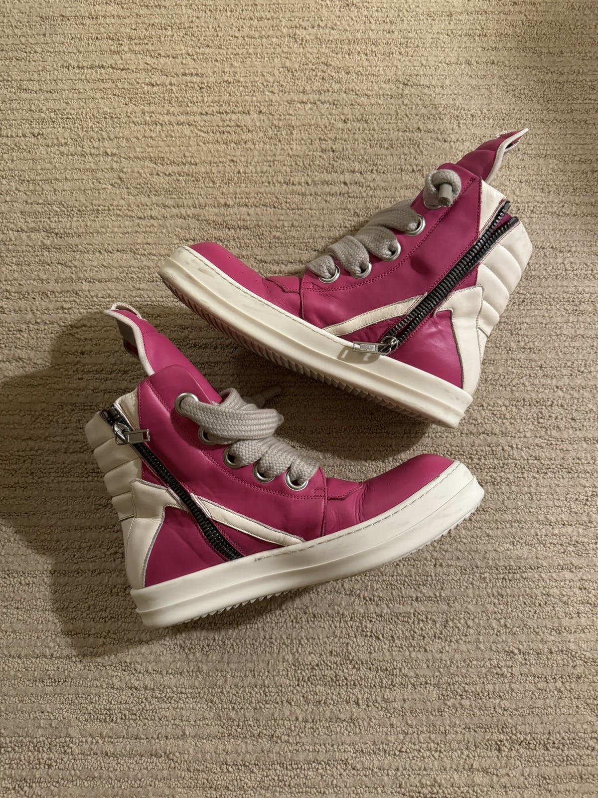 靴 Rick Owens geobasket jumbo lace pink Rick Owens Geobasket Jumbo Lace (Women's) - RO01C5898LPOW2