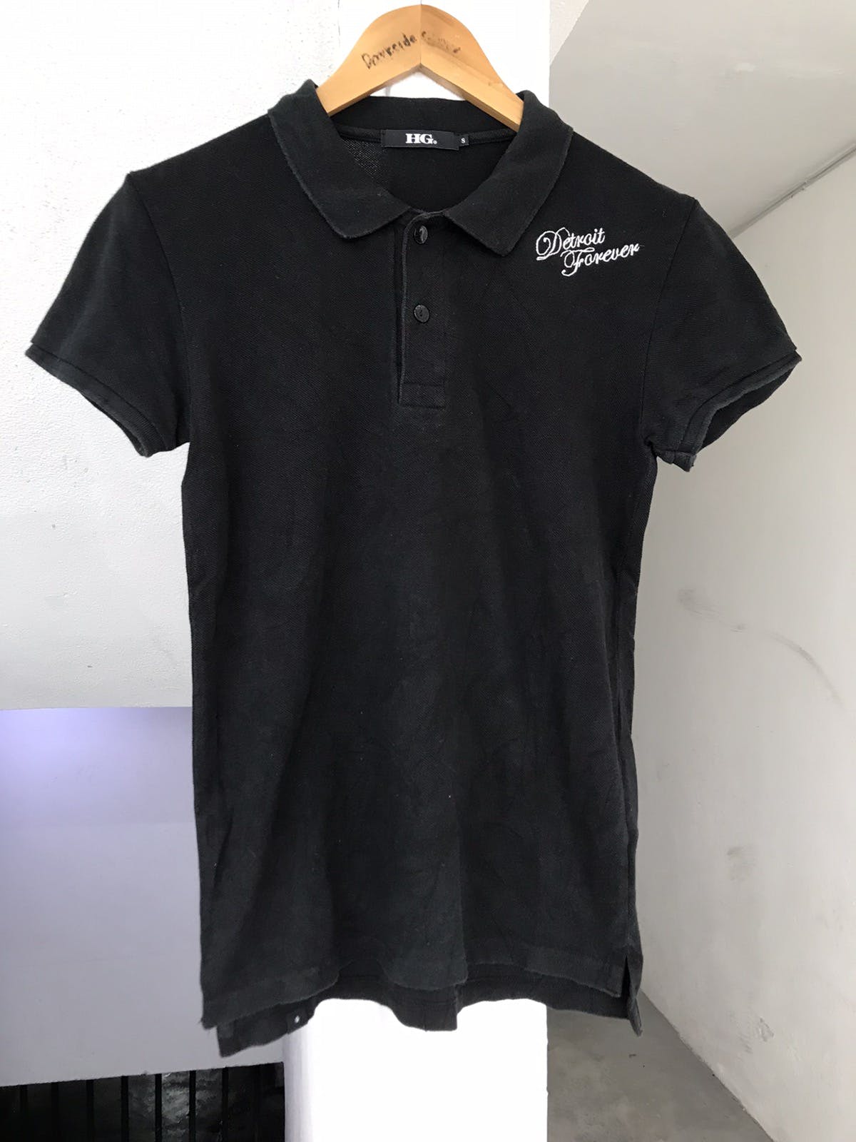 Hysteric Glamour Hysteric Glamour Black Polo Tee | azzashop