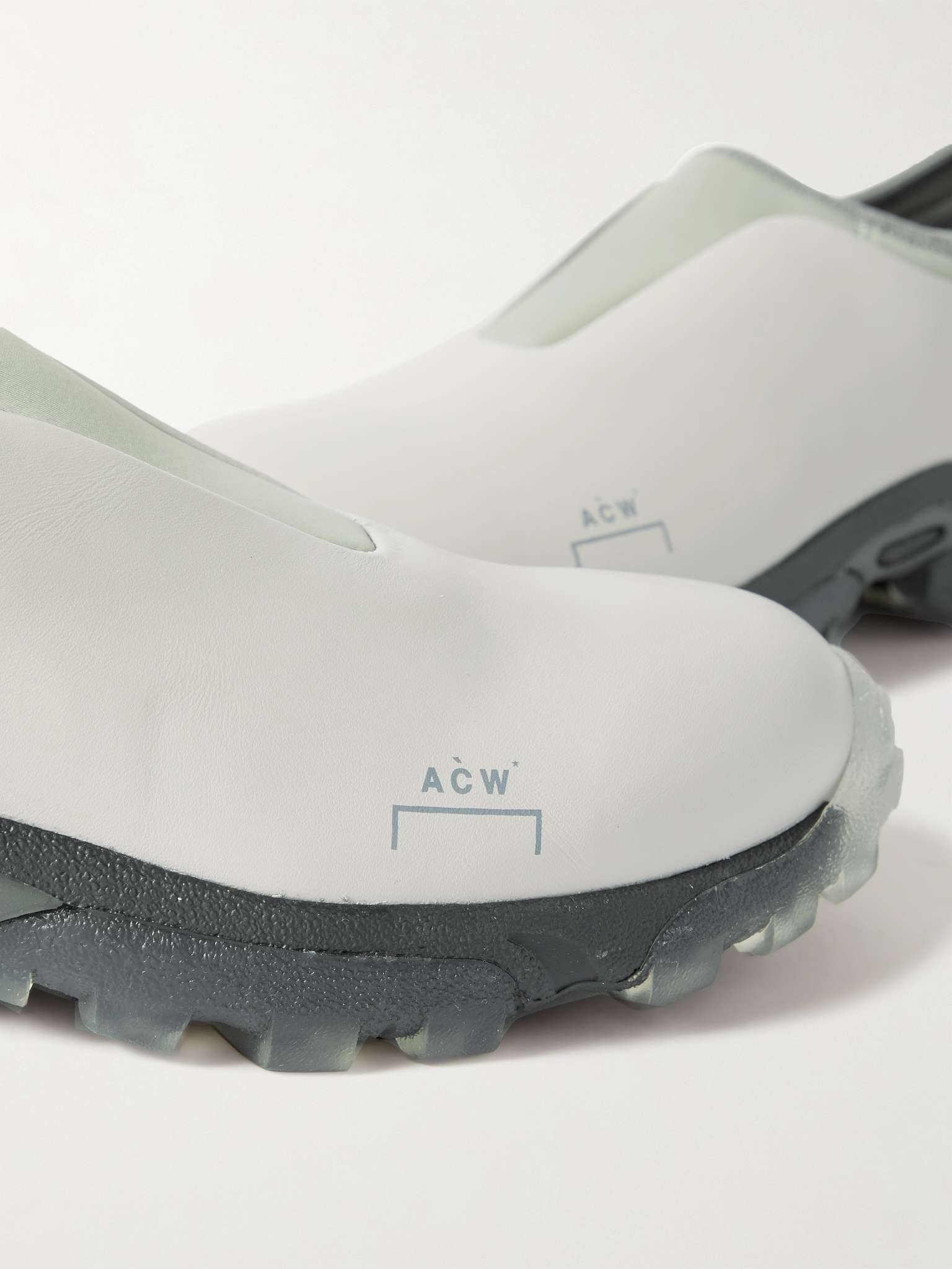 Neoprene-Trimmed Leather Slip-On Sneakers - 7
