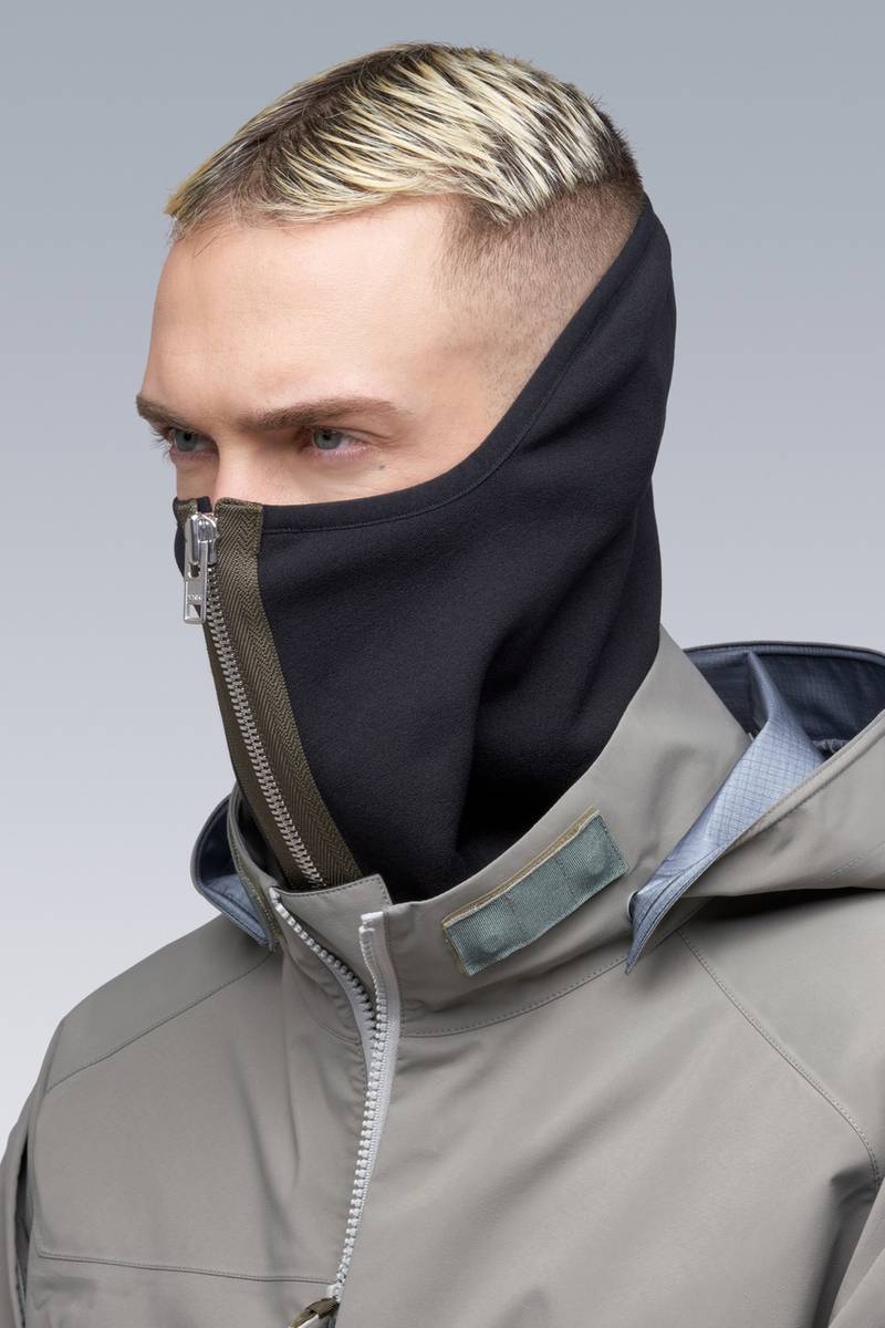 NG4-PS Modular Zippered Powerstretch® Neck Gaiter Olive/Silver 4