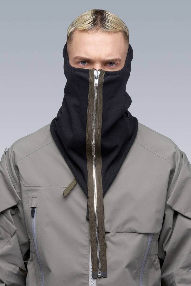 NG4-PS Modular Zippered Powerstretch® Neck Gaiter Olive/Silver 3