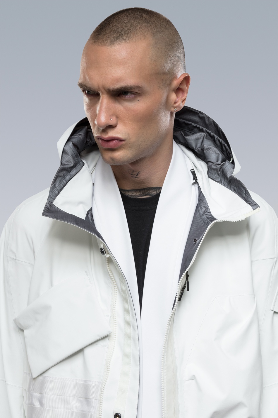 ACRONYM J72-DS HD Jersey Modular Liner Jacket White | REVERSIBLE