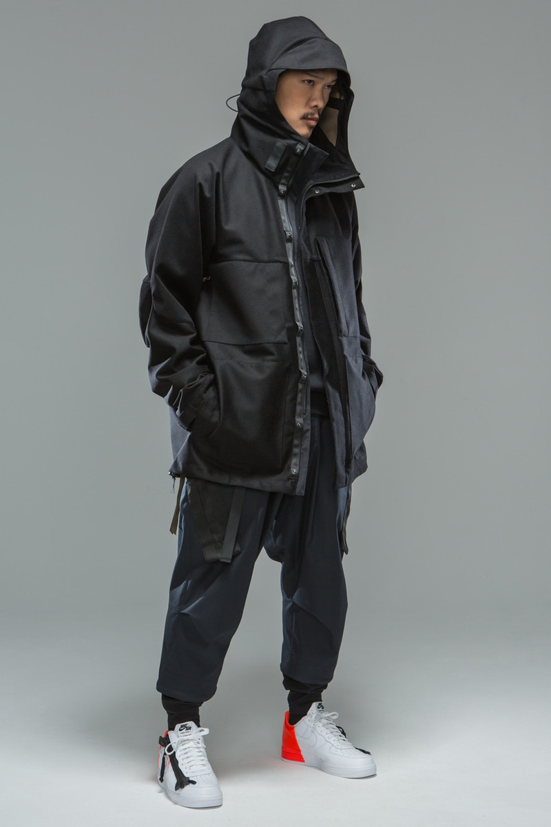 J54-LP 3L Wool Doeskin Parka Black 3