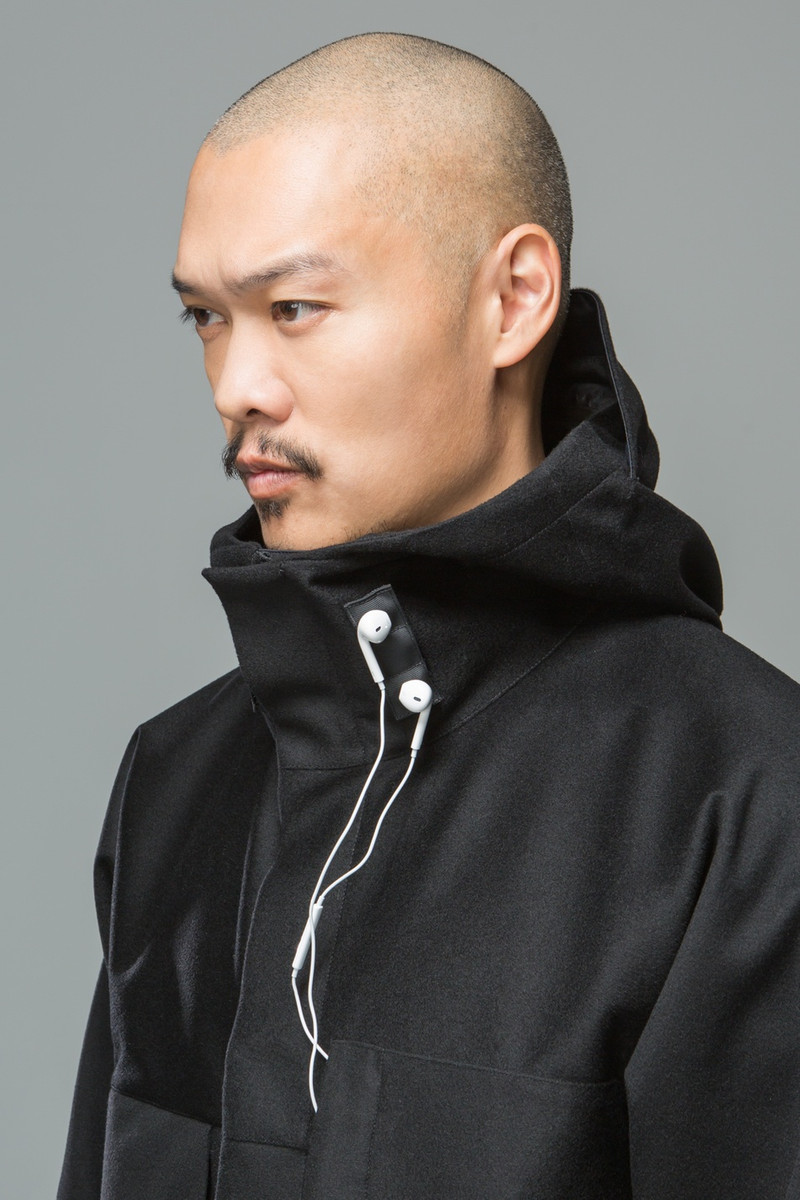 J54-LP 3L Wool Doeskin Parka Black 6