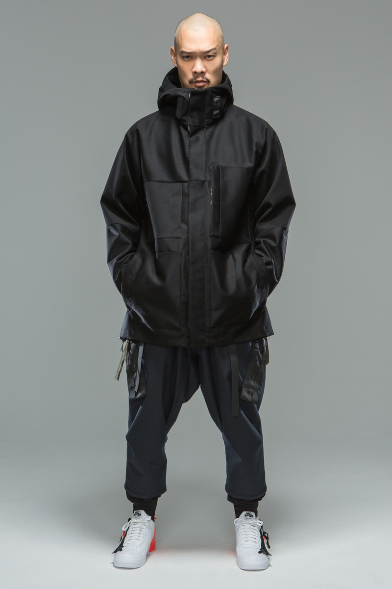 J54-LP 3L Wool Doeskin Parka Black 17