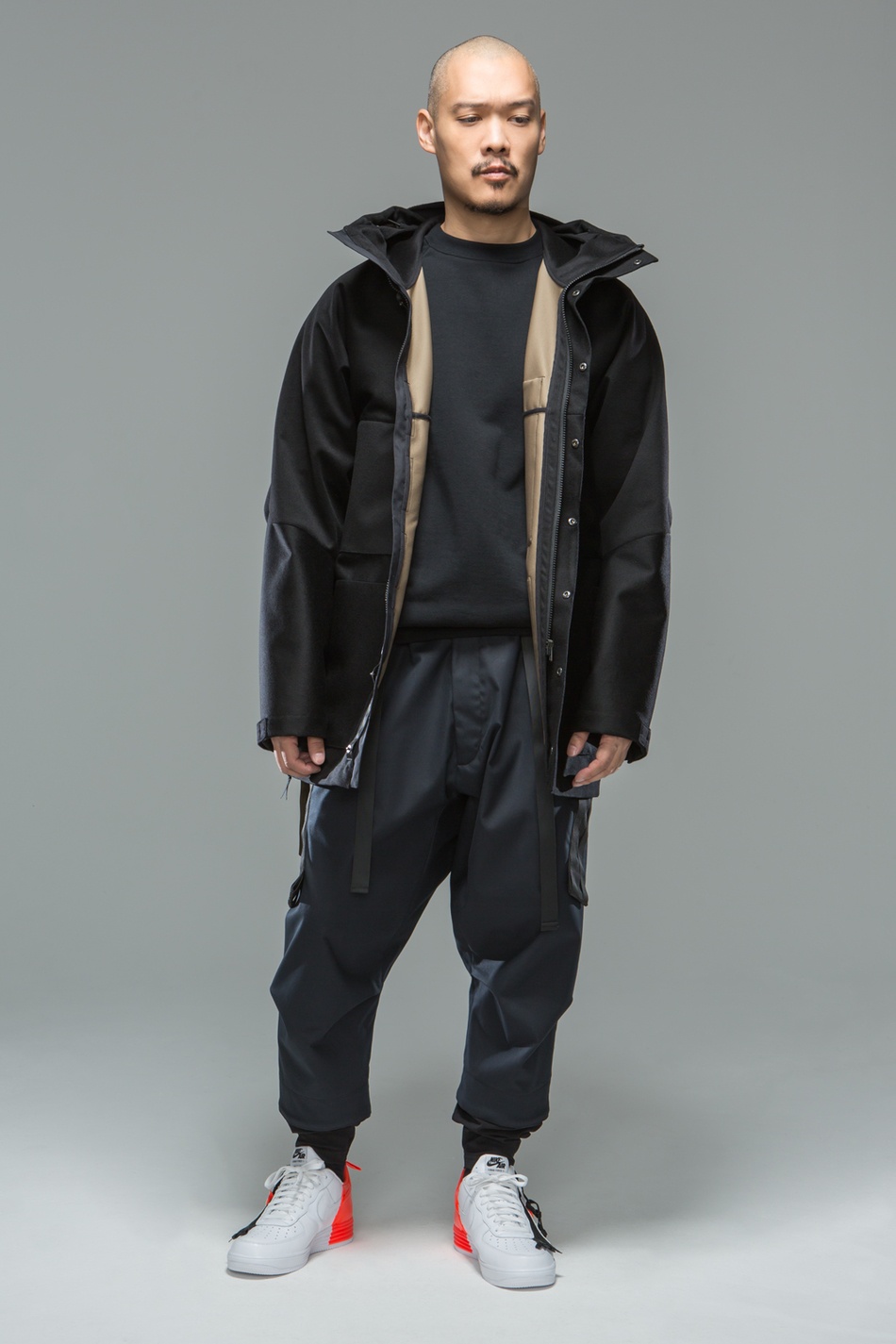 J54-LP 3L Wool Doeskin Parka Black - 18