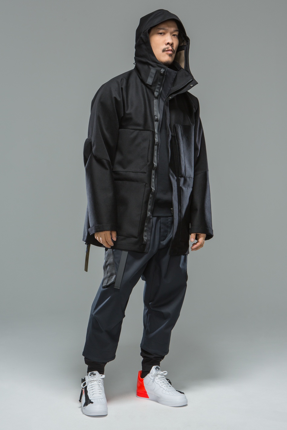 J54-LP 3L Wool Doeskin Parka Black - 19