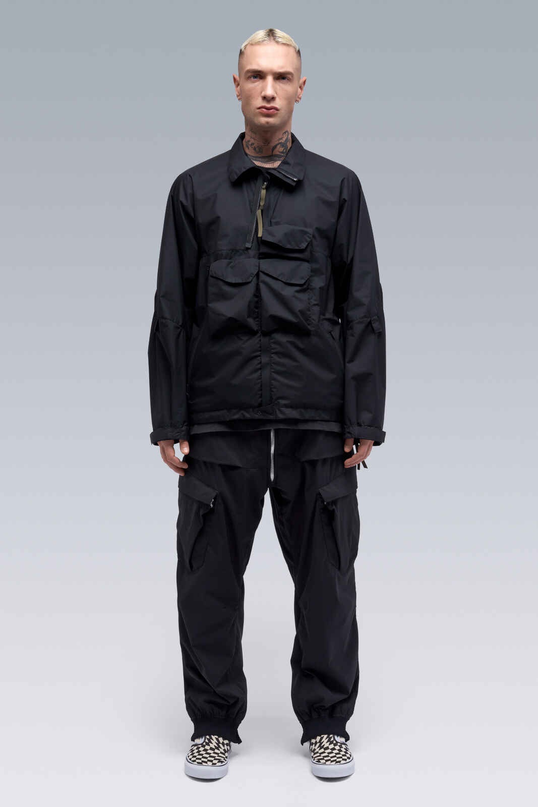 ACRONYM P38-E Encapsulated Nylon Cargo Pant Black | REVERSIBLE