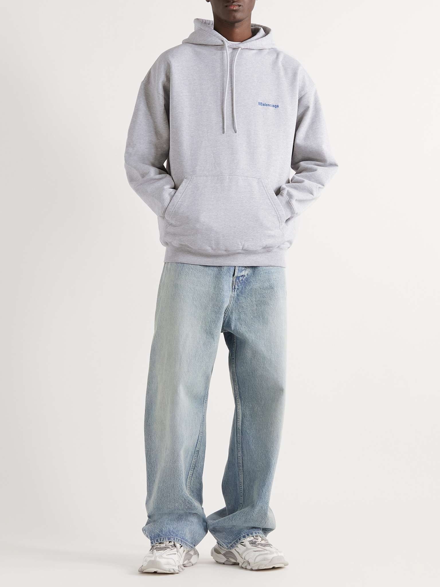 Logo-Embroidered Cotton-Jersey Hoodie - 3