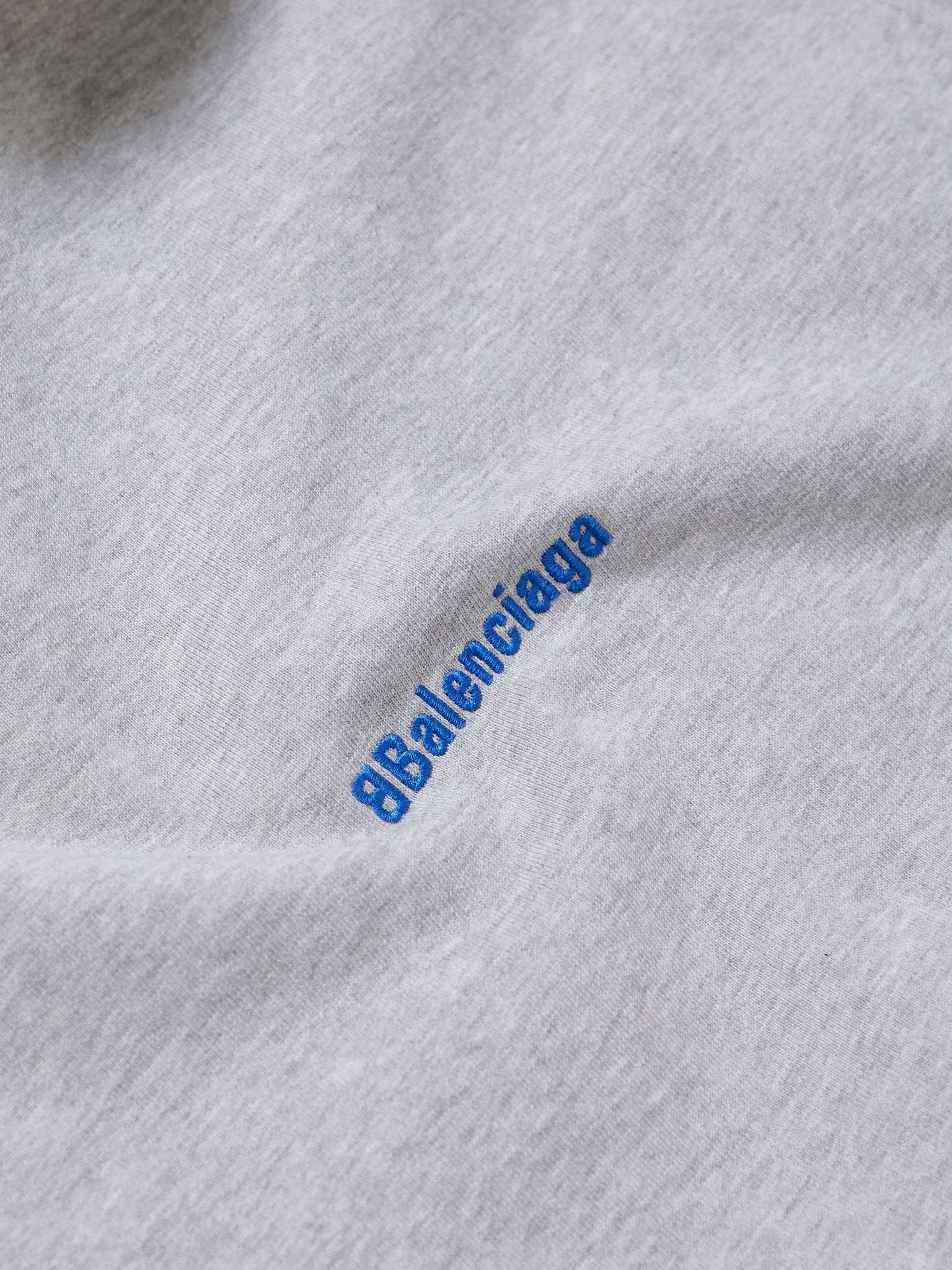 Logo-Embroidered Cotton-Jersey Hoodie - 5