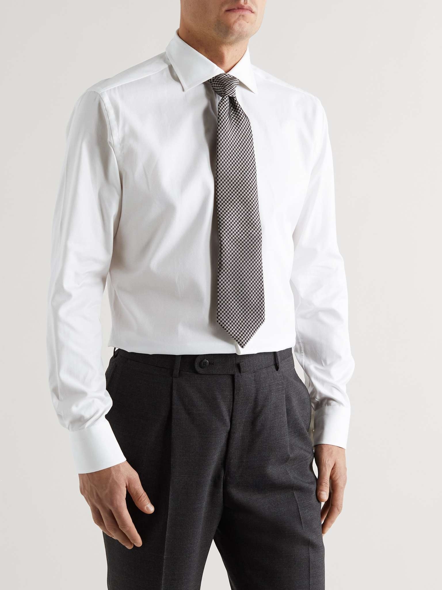 Slim-Fit Cutaway-Collar Cotton Oxford Shirt - 7