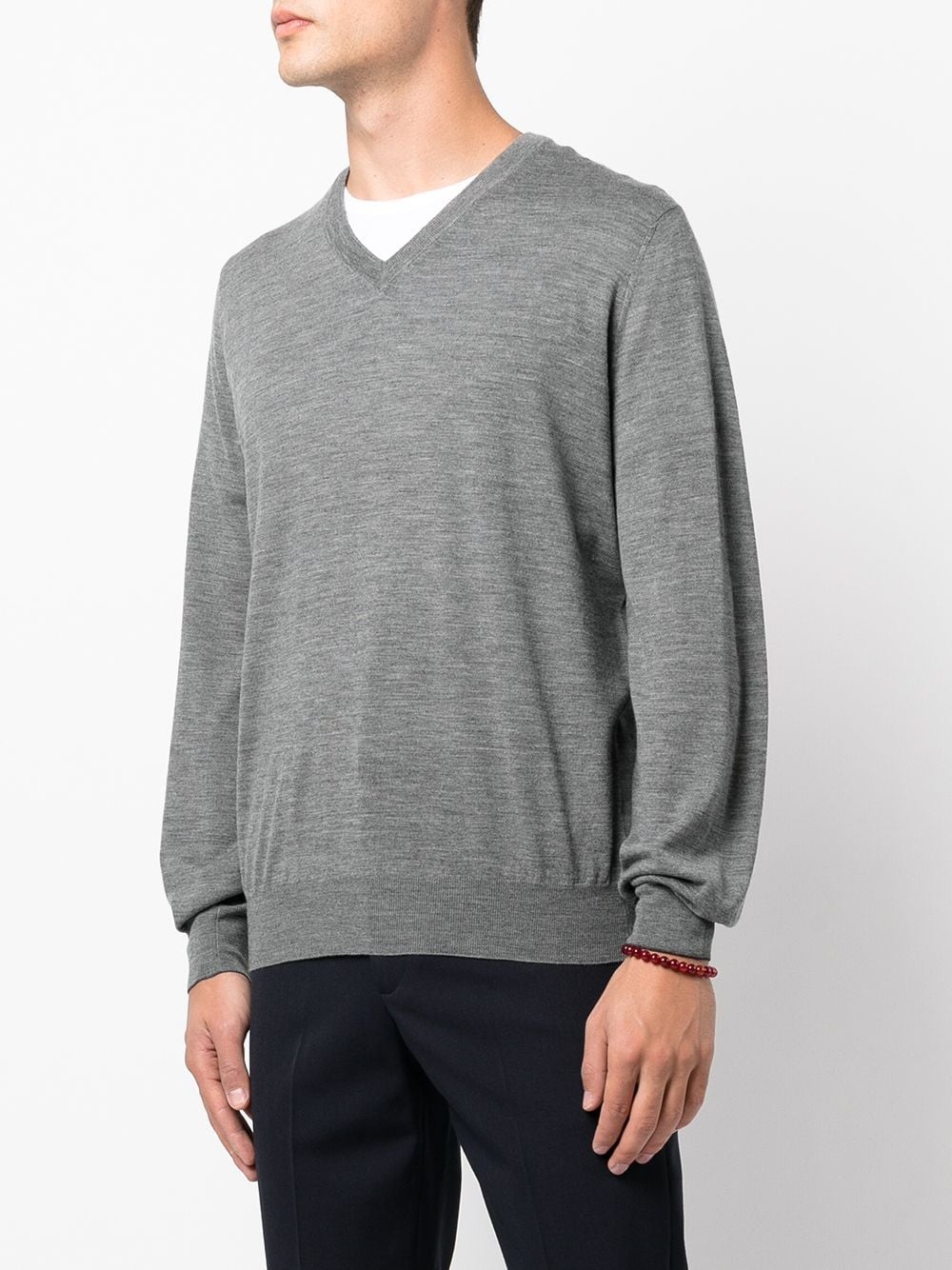 V-neck wool-cashmere jumper - 5