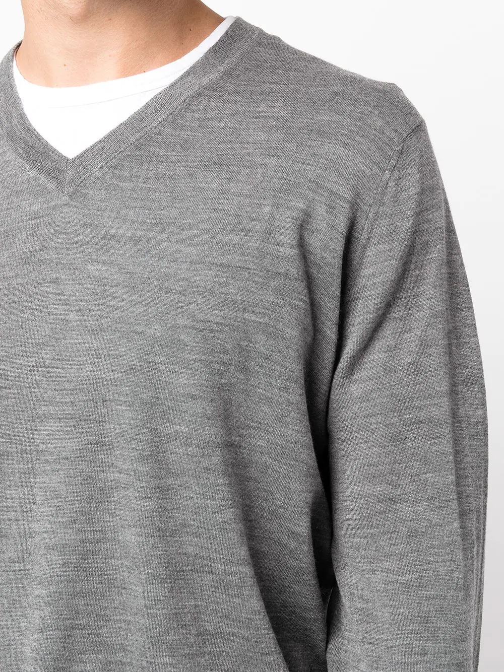V-neck wool-cashmere jumper - 9