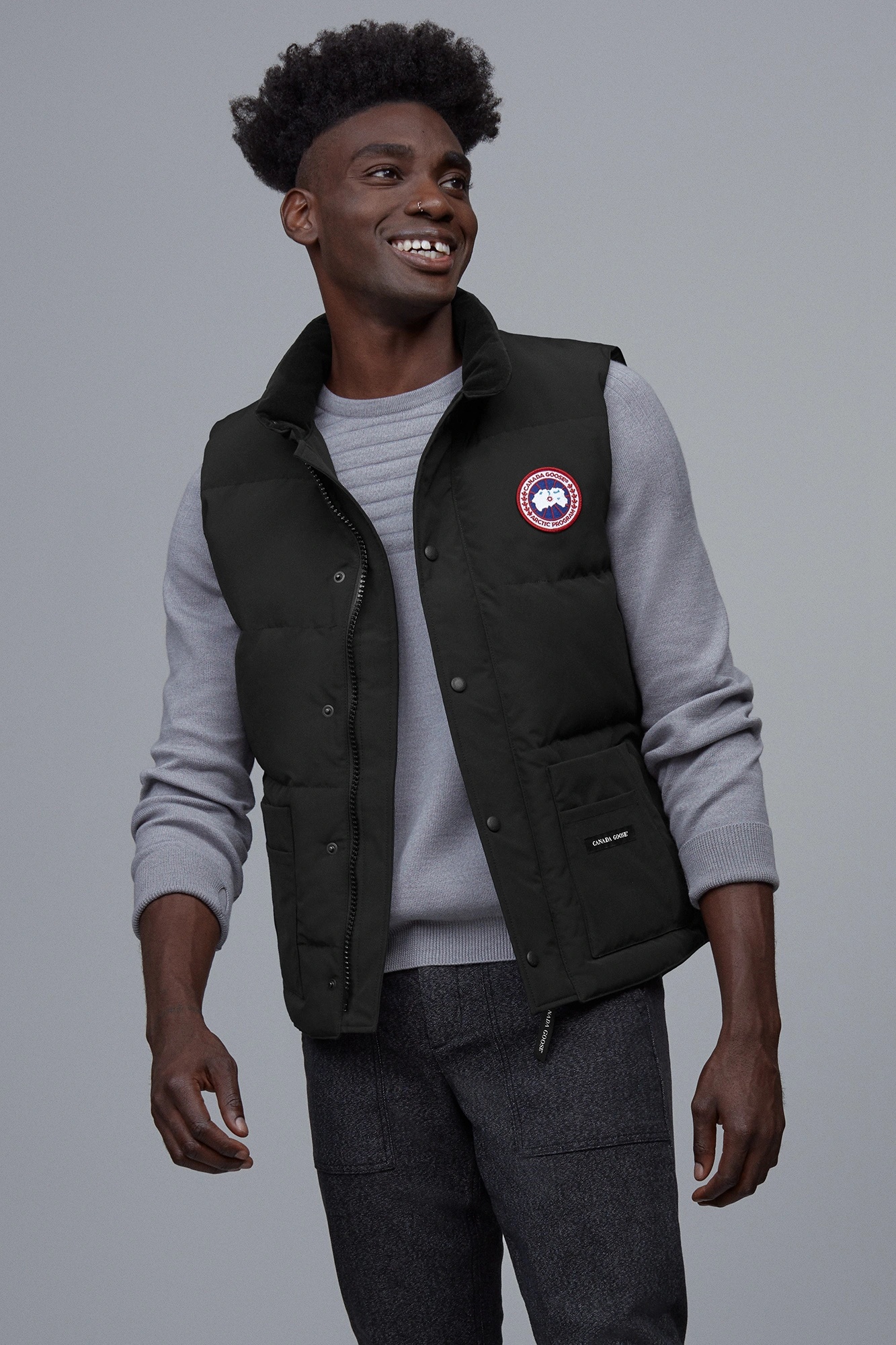 Grey canada goose store vest