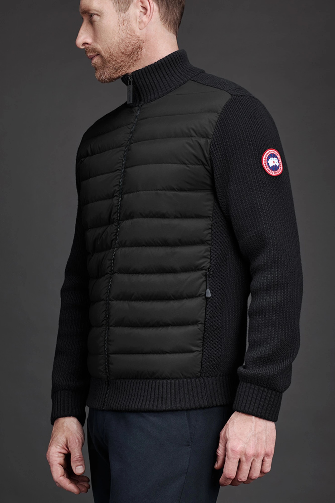 Canada goose hybridge knit jacket black label on sale