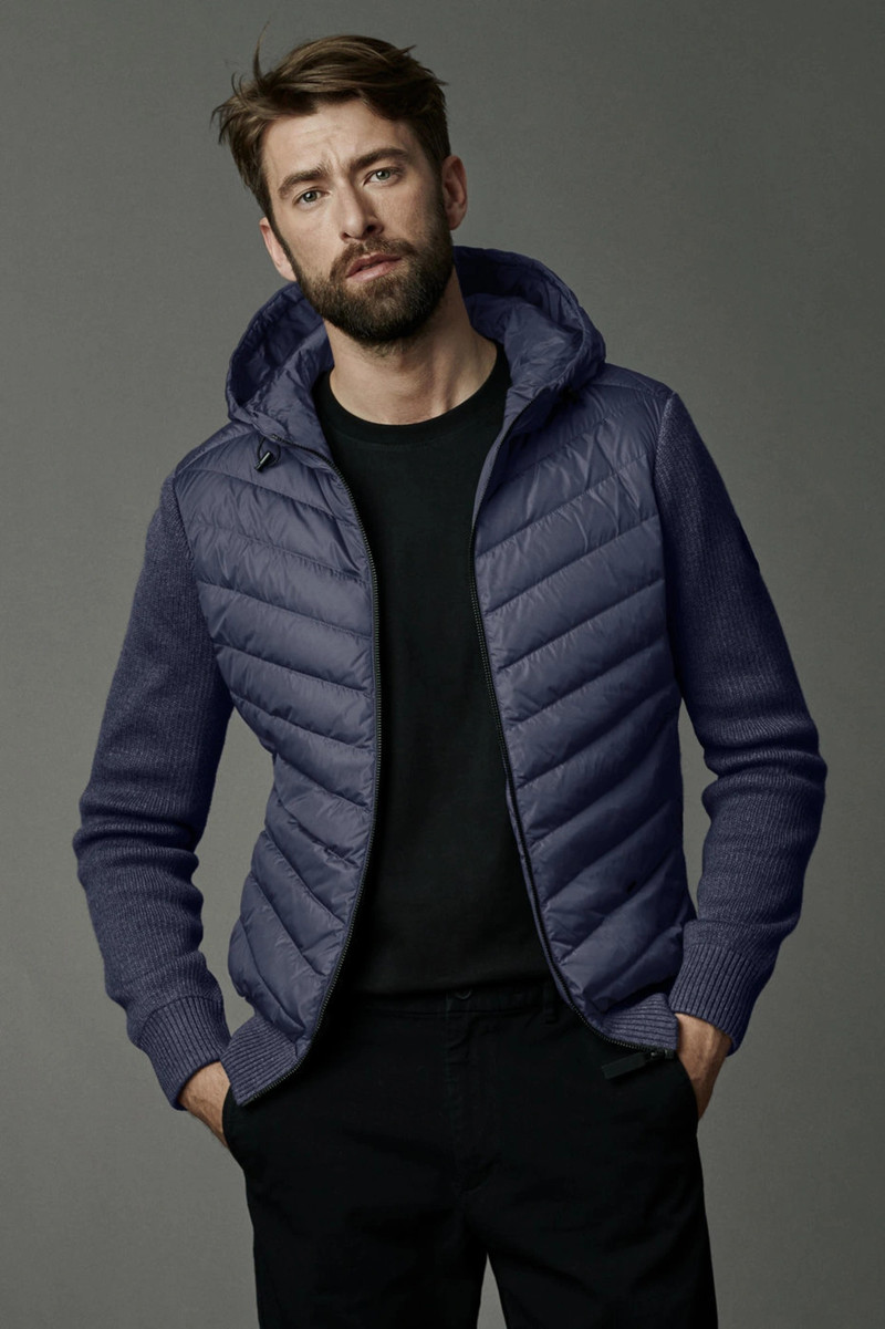 Canada Goose MEN'S HYBRIDGE QUILTED KNIT DOWN HOODY BLACK LABEL outlook