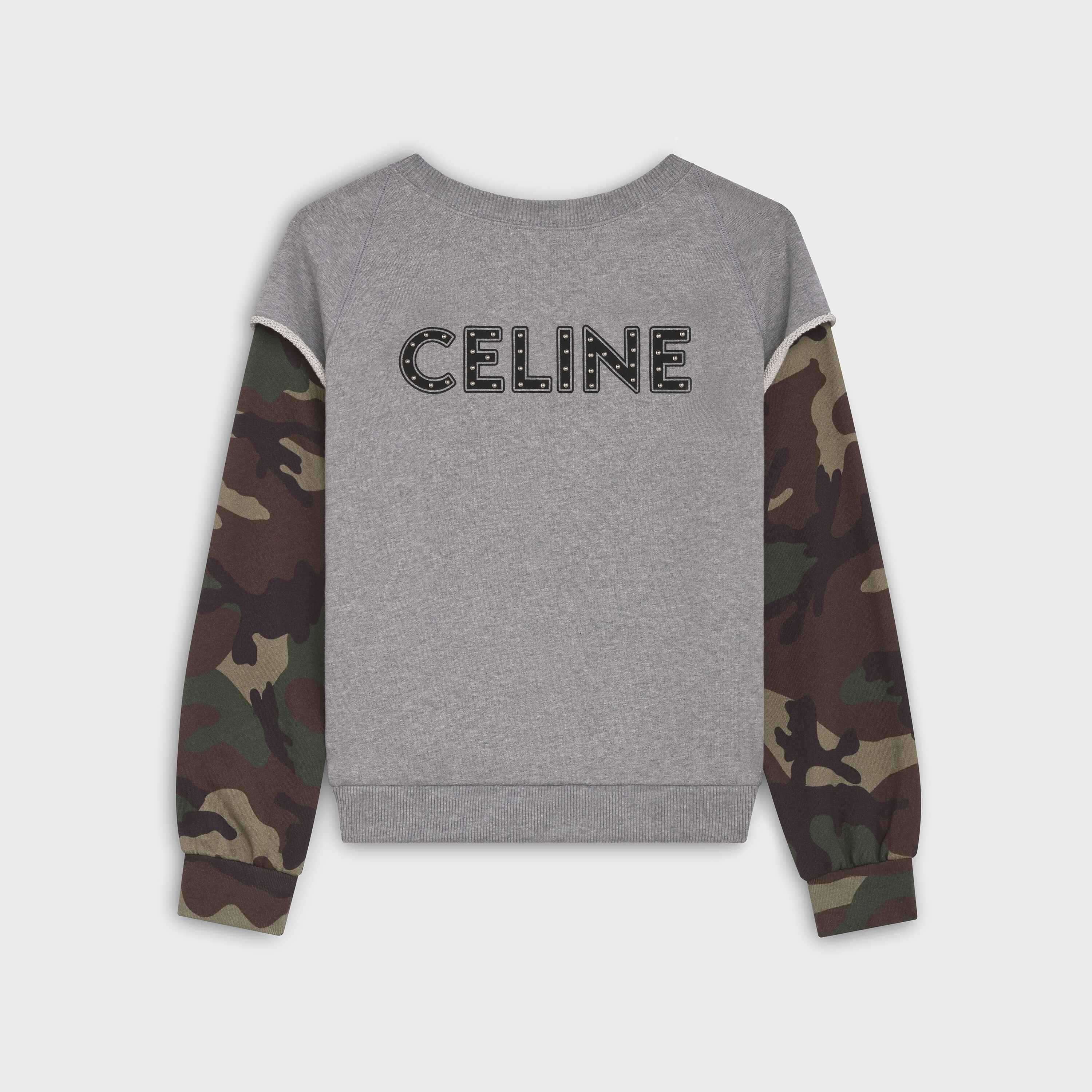 CELINE LOOSE SWEATSHIRT IN COTTON WITH STUDS - 1