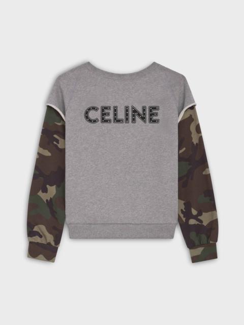 CELINE CELINE LOOSE SWEATSHIRT IN COTTON WITH STUDS