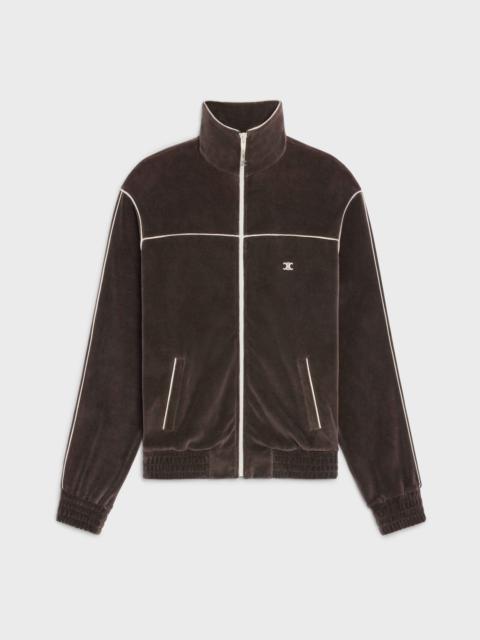 CELINE TRIOMPHE JERSEY SWEATSHIRT IN VELVET