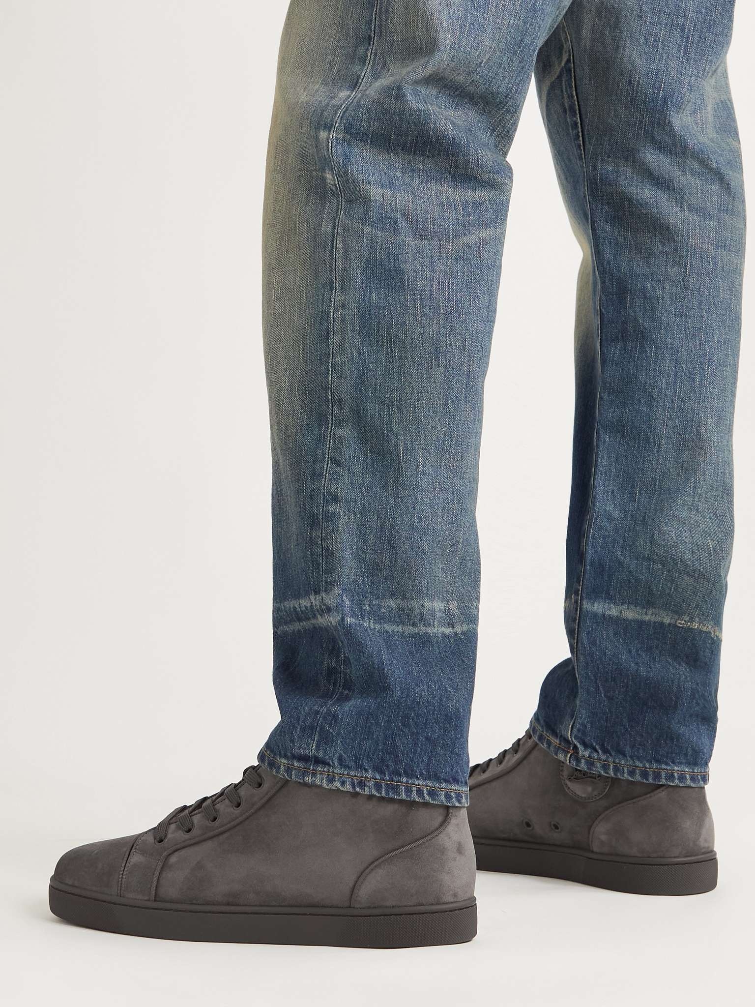 Louis Orlato Grosgrain-Trimmed Suede High-Top Sneakers - 3